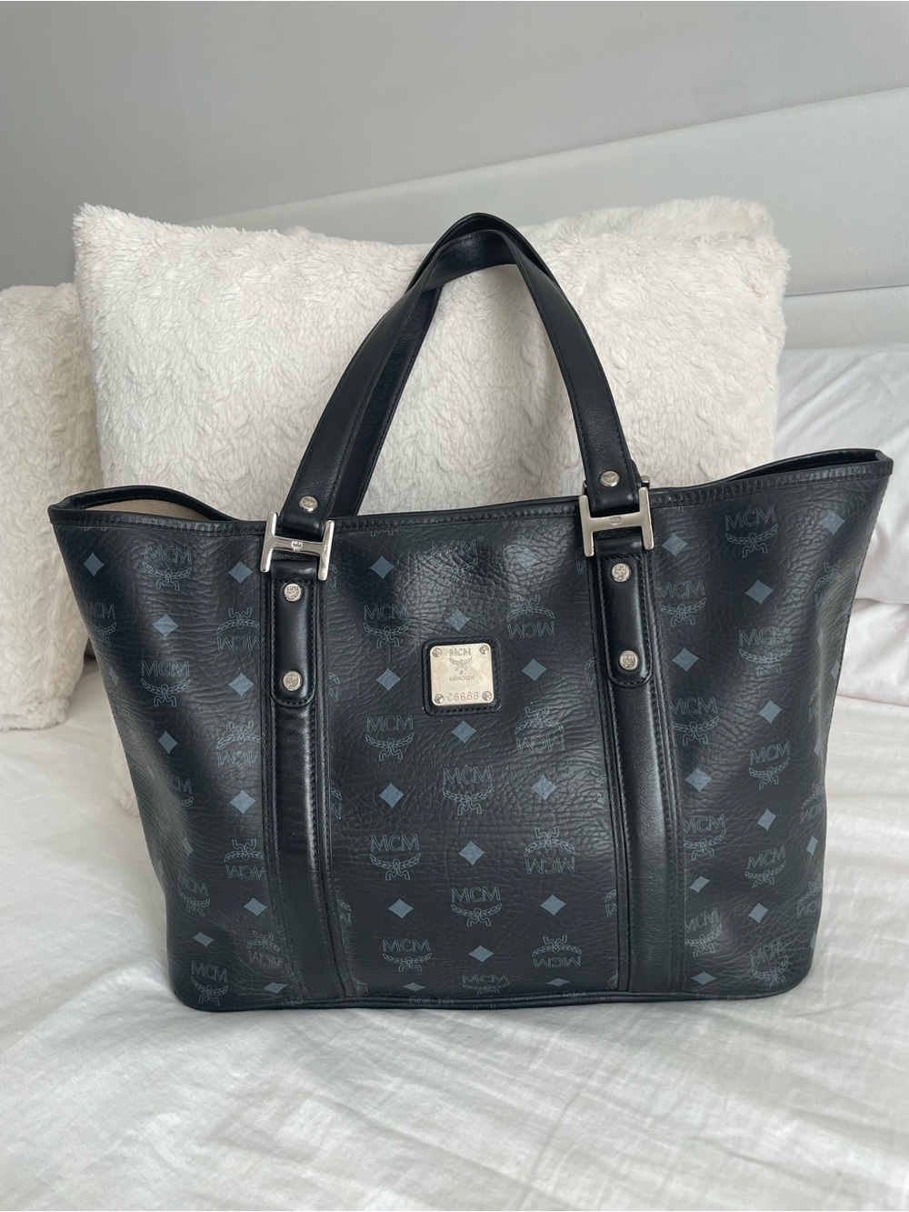 MCM Visetos Shopping Tote Bag